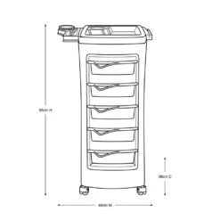 GLAMMAR Salon Trolley Stacey Black -Wahl Shop AM GLAM3264 1