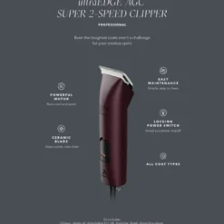 Andis AGCB Super 2 Speed Brushless Clipper - Burgundy 11 Andis AGCB Super 2 Speed Brushless Clipper - Burgundy -Wahl Shop AN 23370 2