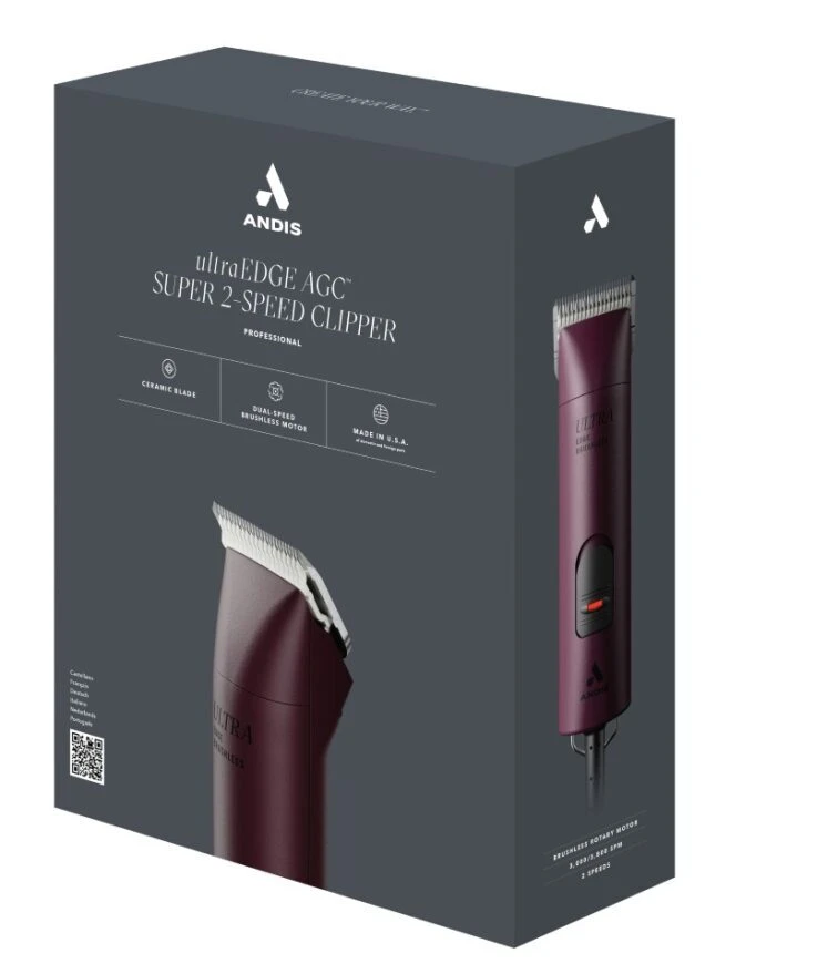 Andis AGCB Super 2 Speed Brushless Clipper - Burgundy 7 Andis AGCB Super 2 Speed Brushless Clipper - Burgundy - Image 5