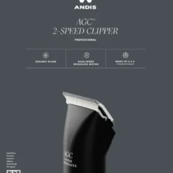 Andis AGCB 2 Speed Brushless Clipper - Black -Wahl Shop AN 24685 4