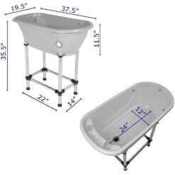 Small Portable Bath Tub For Dogs And Cats (Blue) -Wahl Shop CZ H115B 7