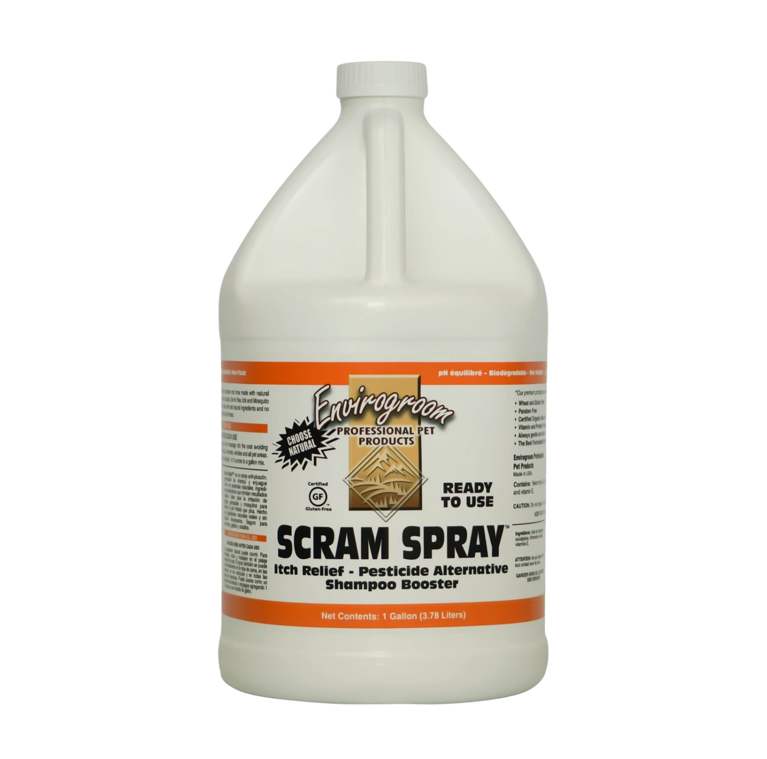 Envirogroom Scram Spray Itch Relief Pesticide Alternative 1 Gallon 3 Envirogroom Scram Spray Itch Relief Pesticide Alternative 1 Gallon