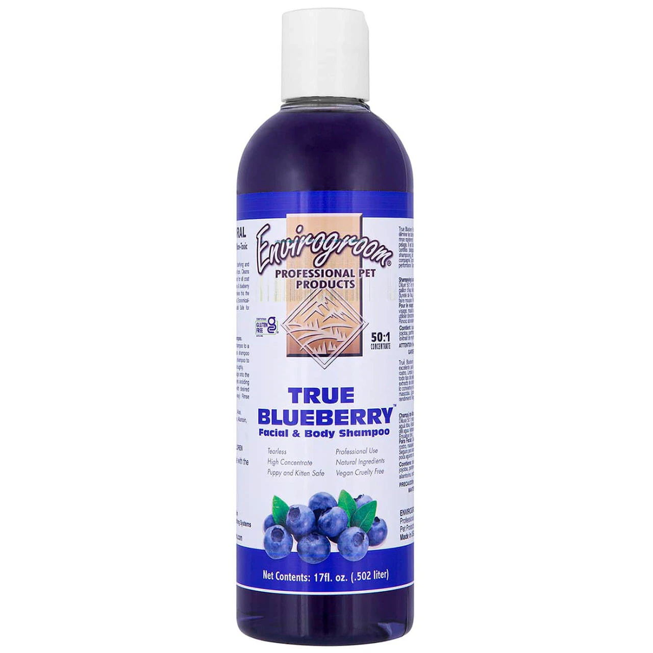 Envirogroom True Blueberry Facial & Body Shampoo 50:1 Concentrate 17oz 3 Envirogroom True Blueberry Facial & Body Shampoo 50:1 Concentrate 17oz