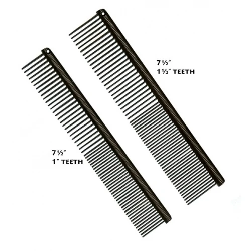 Anti-Static Etched Back Finishing Comb 7.5", Fine / Coarse, 1" Teeth 3 Anti-Static Etched Back Finishing Comb 7.5", Fine / Coarse, 1" Teeth