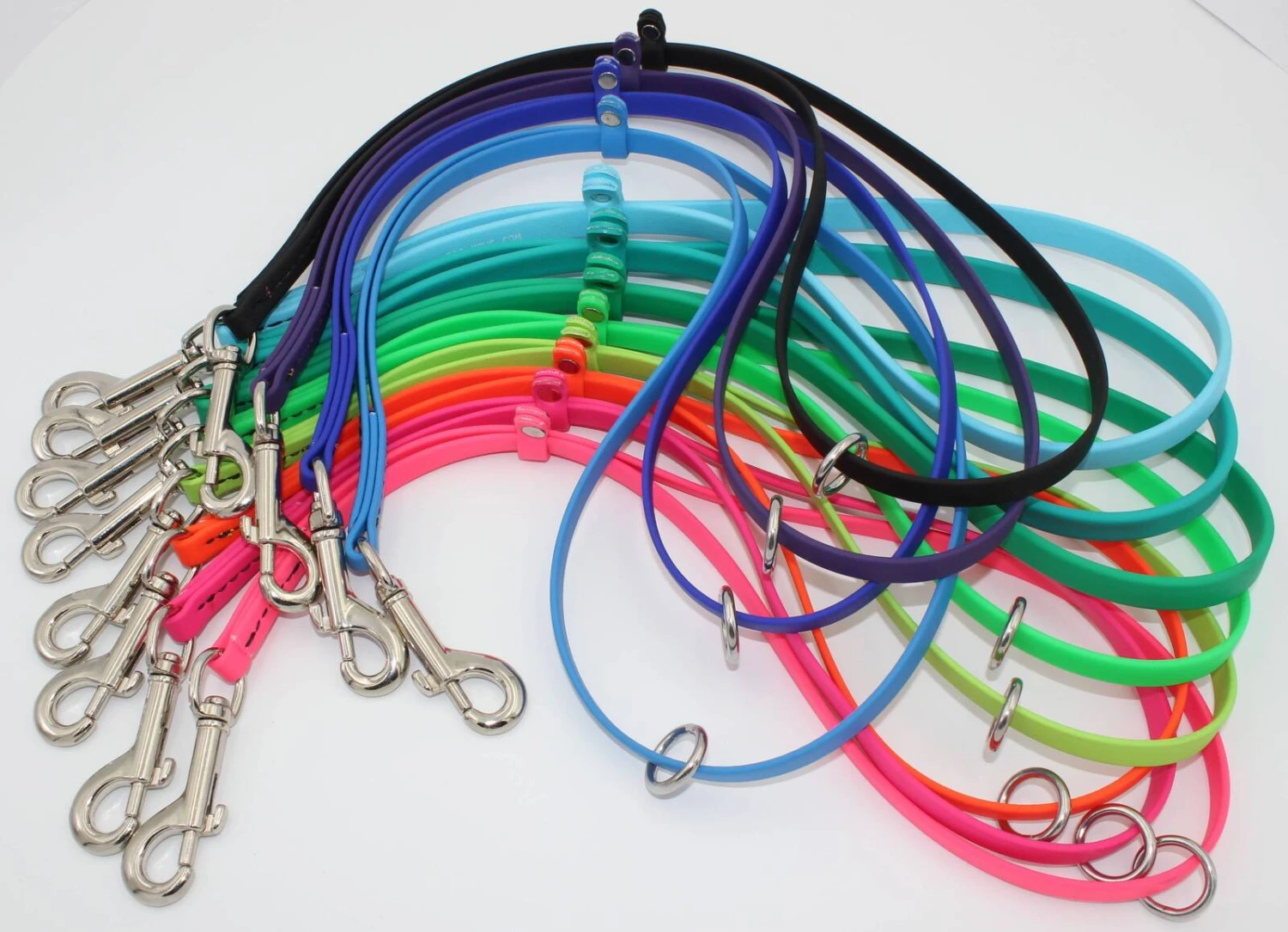 GroomTech Biothane Grooming Loops With Ring 18" X 3/8" - Teal 3 GroomTech Biothane Grooming Loops With Ring 18" X 3/8" - Teal