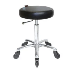 Joiken Black Turbo Gas Lift Stool Chrome Base With Click’n Clean Wheels