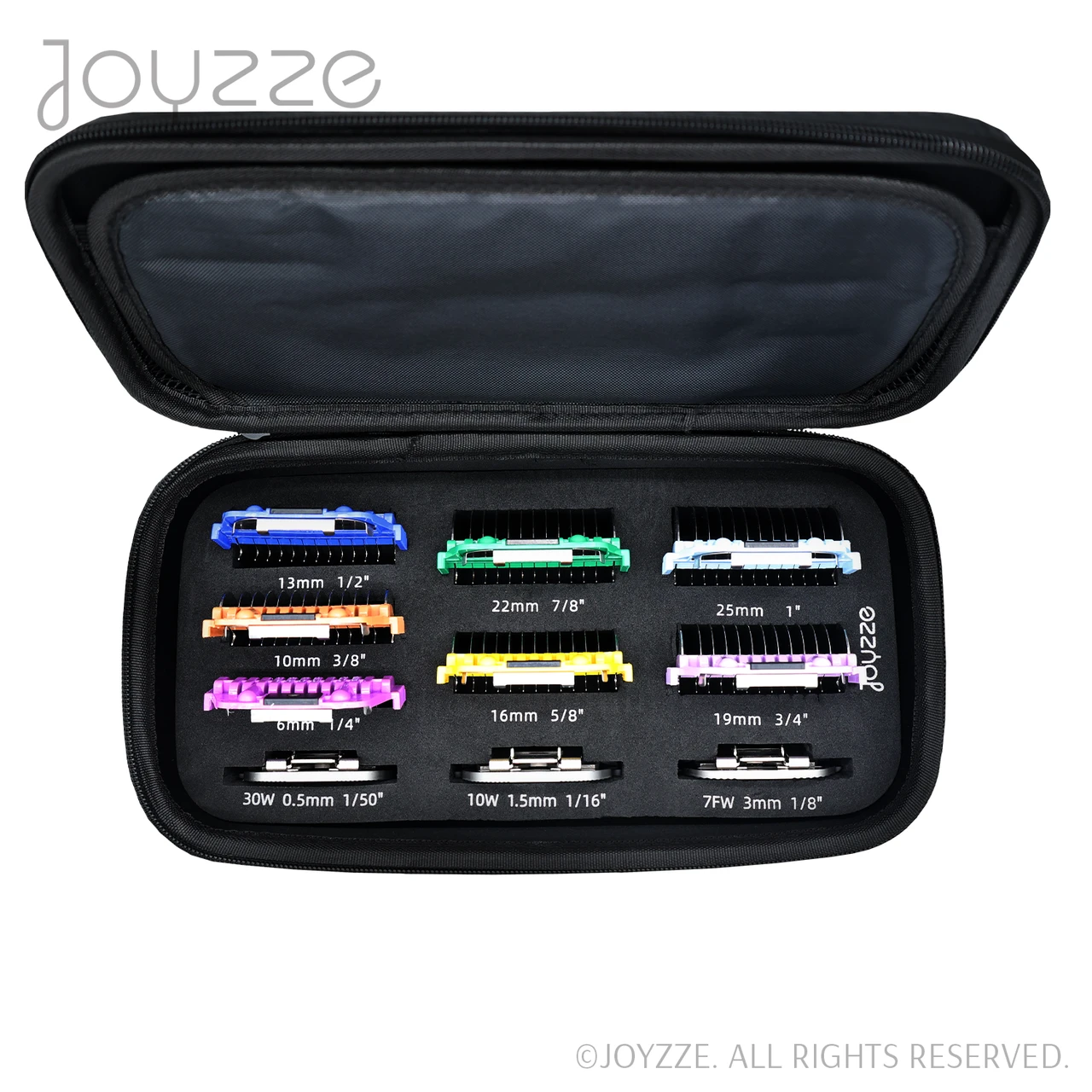 Joyzze 3 Wide Blade + 7 Wide Comb With Storage Case - Black 11 Joyzze 3 Wide Blade + 7 Wide Comb With Storage Case - Black - Image 9