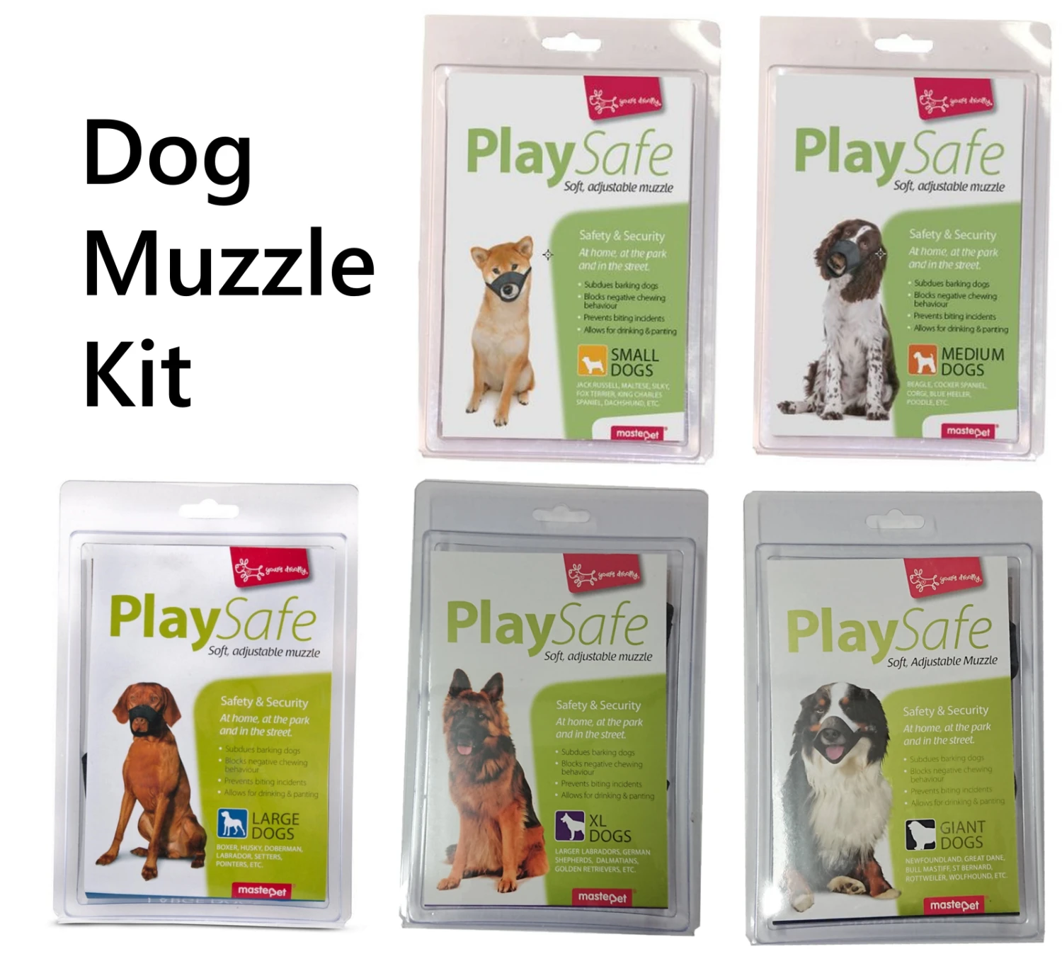 Yours Droolly 6pc Dog Muzzle Kit 3 Yours Droolly 6pc Dog Muzzle Kit