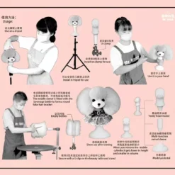 Mr. Jiang Multifunction Teddy Bear Head Mannequin With Stand / Model Dog -Wahl Shop MJ MF01H 5