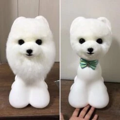 Mr. Jiang Teddy Bear Head Hair / Model Dog [White] -Wahl Shop MJ TB04W 3