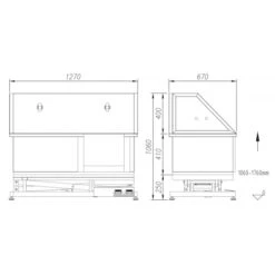 Shernbao Stainless Steel Electric Lifting Bath Tub (Lift Door) -Wahl Shop S BTS130E 8