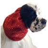 Show Tech Snood Luxe Fancy Ear Covers For Dogs [Red] -Wahl Shop ST 90825