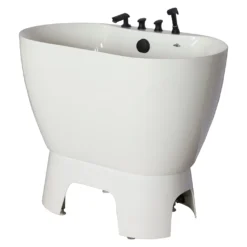 Aeolus Acrylic Bathing Tub With Faucet And Sprayer Kit - Free Booster