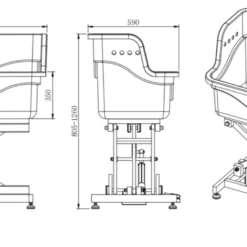 Aeolus Fiberglass Electric Lifting Bath Tub BTF90 - Apple Green -Wahl Shop T BTF90E G 1