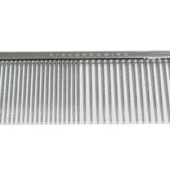 KissGrooming Ultra Premium Brass Comb In Chrome 19cm