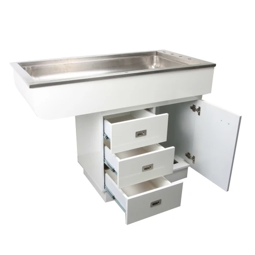 Dental Preparation Table With Stainless Steel Tub And Painted Cabinets 7 Dental Preparation Table With Stainless Steel Tub And Painted Cabinets - Image 5