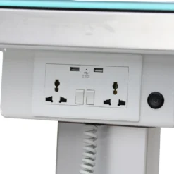 Aeolus LED Lighting Pedestal Lifting Table With Under Table Wheels -Wahl Shop T FT893 2