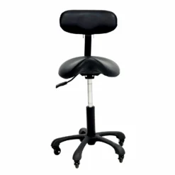 Groomer's Saddle Stool With Back Rest (Black)