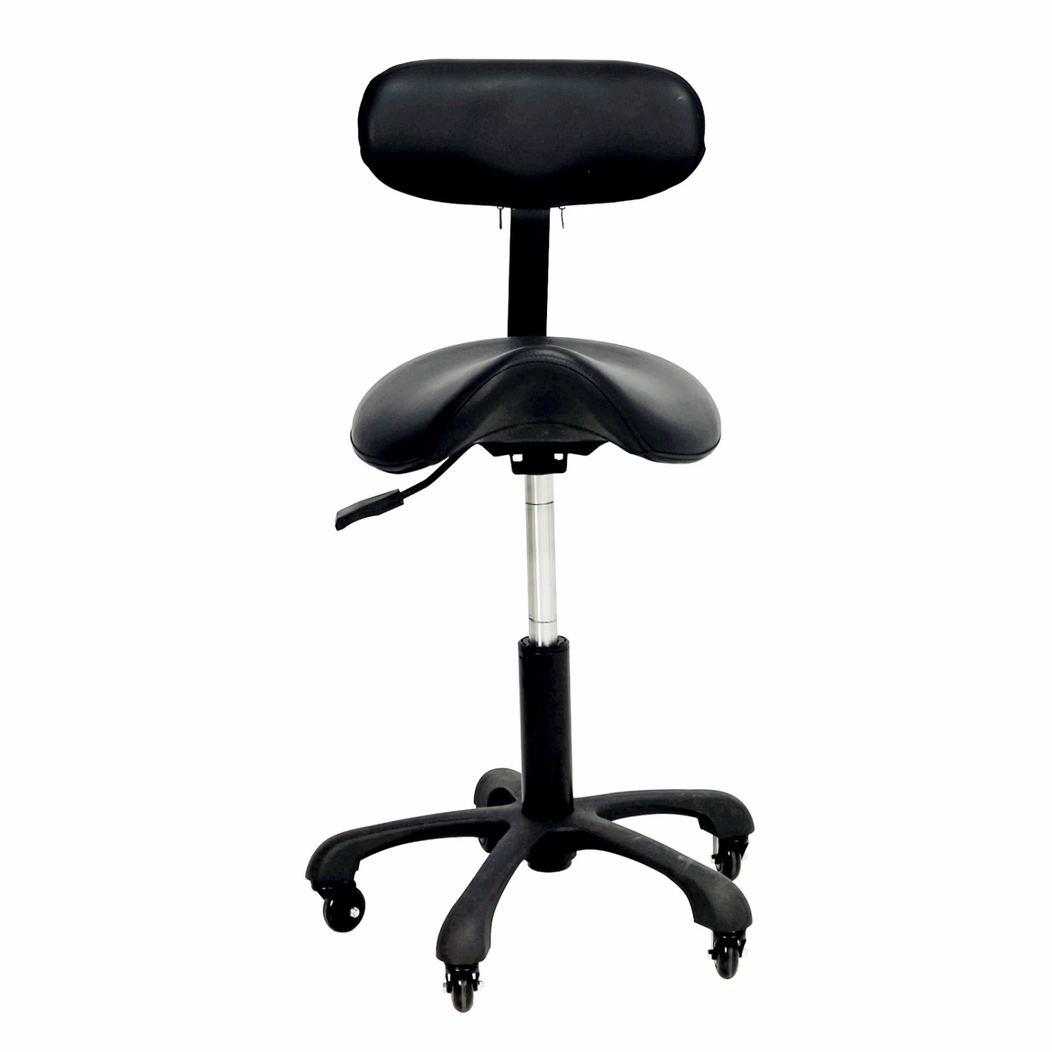 Groomer's Saddle Stool With Back Rest (Black) 3 Groomer's Saddle Stool With Back Rest (Black)