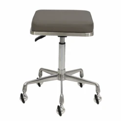 Groomer's Modern Groomer Stool With Square Cushion (Grey)