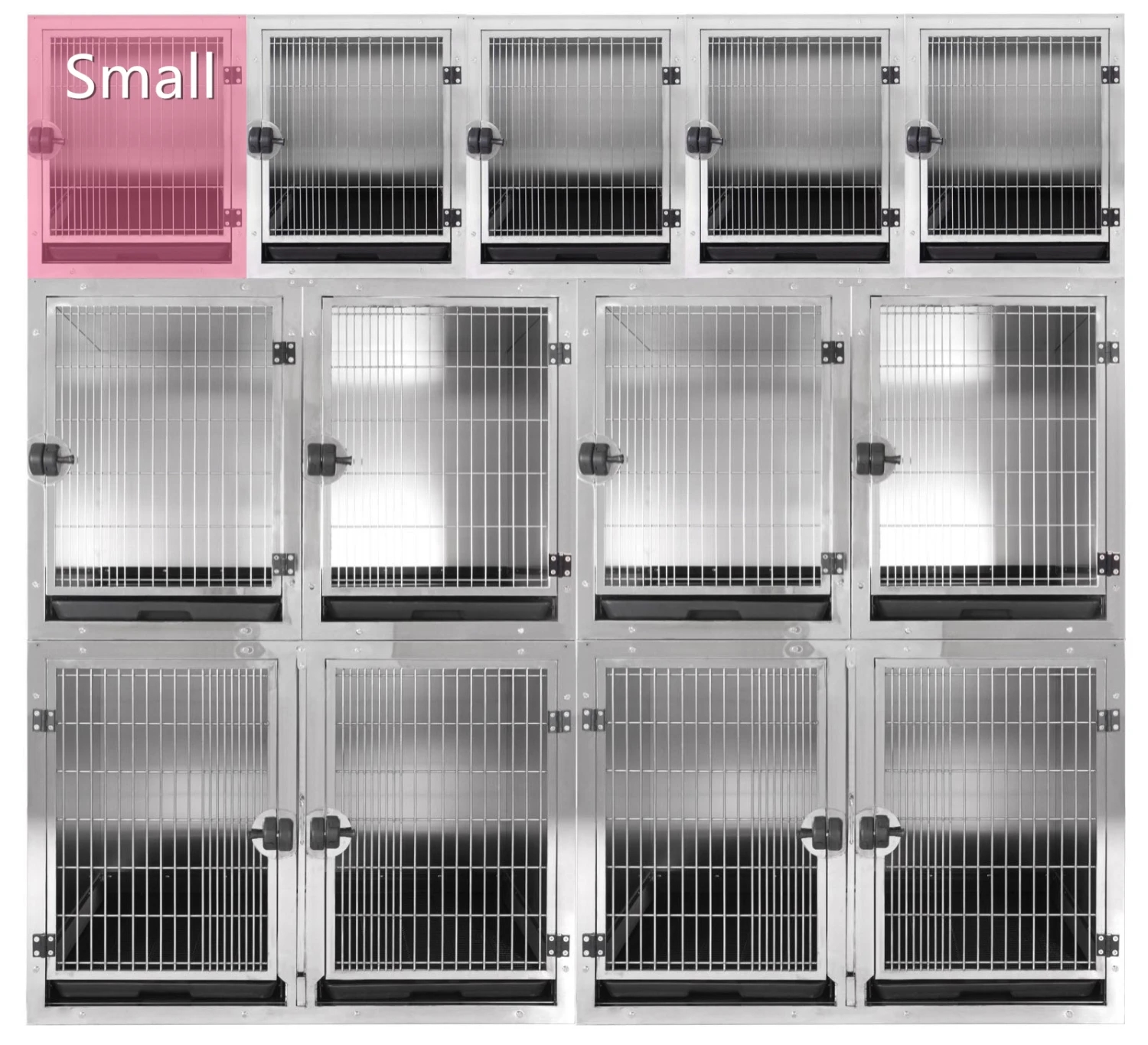 Aeolus KA505T Stainless Steel Modular Cage - Small 4 Aeolus KA505T Stainless Steel Modular Cage - Small - Image 2