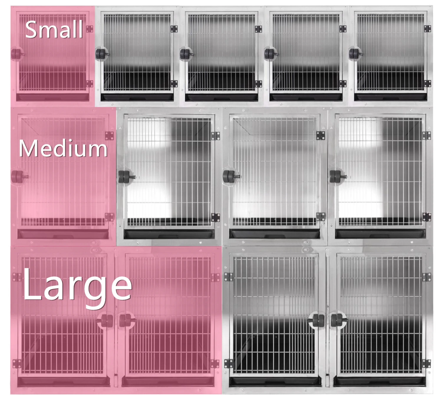 Aeolus KA505T Stainless Steel Modular Cage - Small 5 Aeolus KA505T Stainless Steel Modular Cage - Small - Image 3