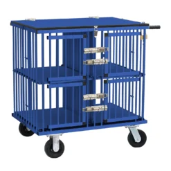 Aeolus 4-Berth Show Trolley With 6" Rubber Wheels - Large [Blue]
