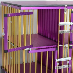 Aeolus 4-Berth Show Trolley With 6" Rubber Wheels - Large [Gold And Purple] -Wahl Shop T KB511NAF GP Kit6W 5