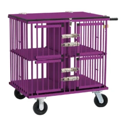 Aeolus 4-Berth Show Trolley With 6" Rubber Wheels - Large [Purple]
