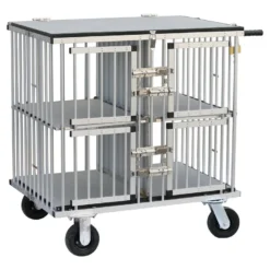 Aeolus 4-Berth Show Trolley With 6" Rubber Wheels - Large [Silver]