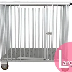 Aeolus 1-Berth Show Trolley With 6" Rubber Wheels - Large [Pink]