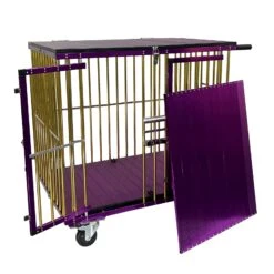 Aeolus 2-Berth Show Trolley With 4" Nylon Wheels [Gold And Purple] -Wahl Shop T KB511NAT GP Kit 2