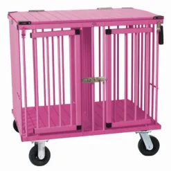 Aeolus 2-Berth Show Trolley With 6" Rubber Wheels - Large [Pink]