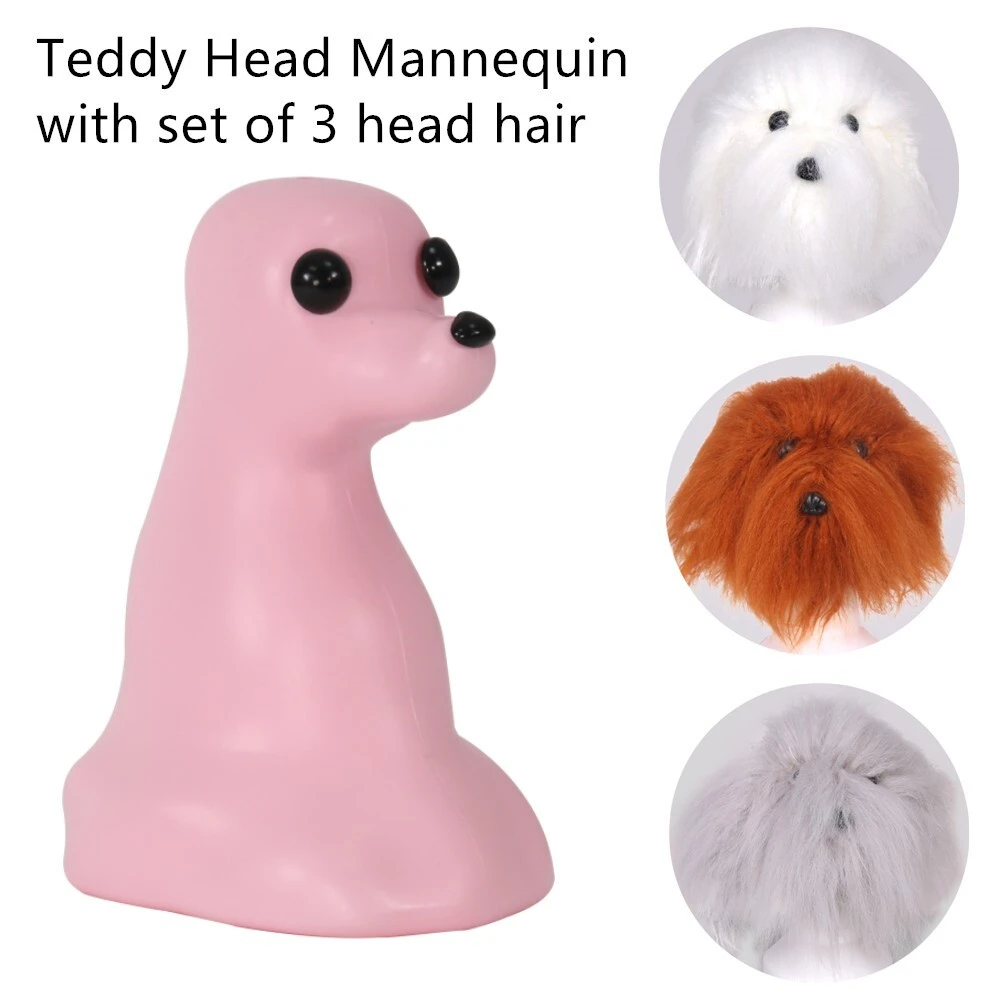KissGrooming Head Mannequin (Teddy Bear) With Set Of 3 Head Hair 3 KissGrooming Head Mannequin (Teddy Bear) With Set Of 3 Head Hair