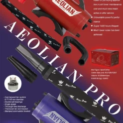 Aeolus Aeolian PRO Grooming Blaster Dryer With Heater - Blue Purple -Wahl Shop T TD901GTP PP 2